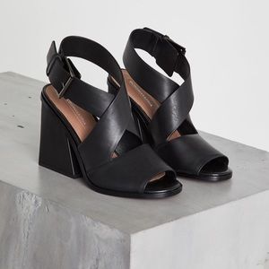 BCBG Sara Block Heel Sandal